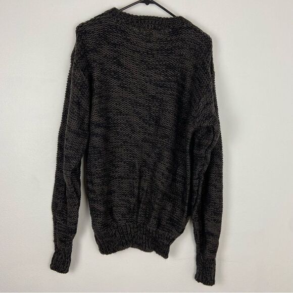 NWT Peter England Men’s Black Gray Loose Knit Sweater Funk Artsy Geometric Large - Picture 2 of 11